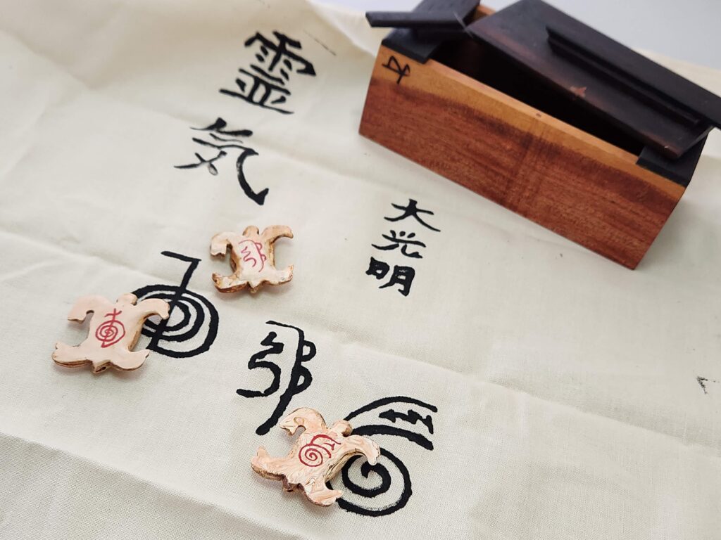 Reiki Wood Box Symbols Spiritual Zen