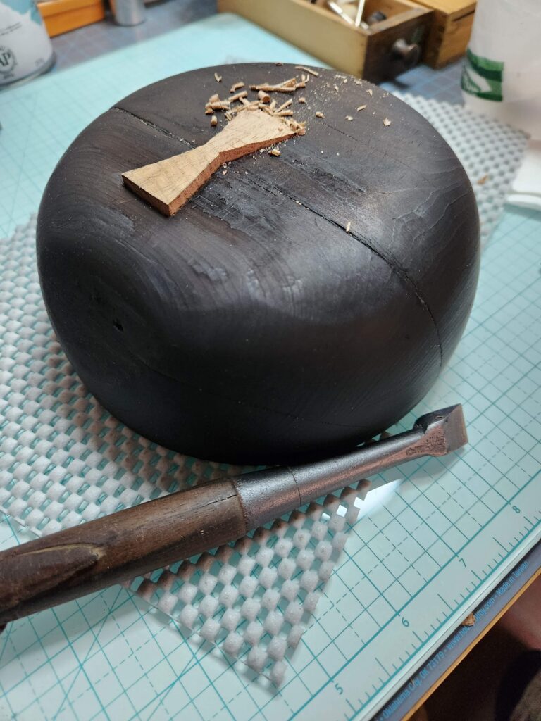 wood working turning bowl, juniper