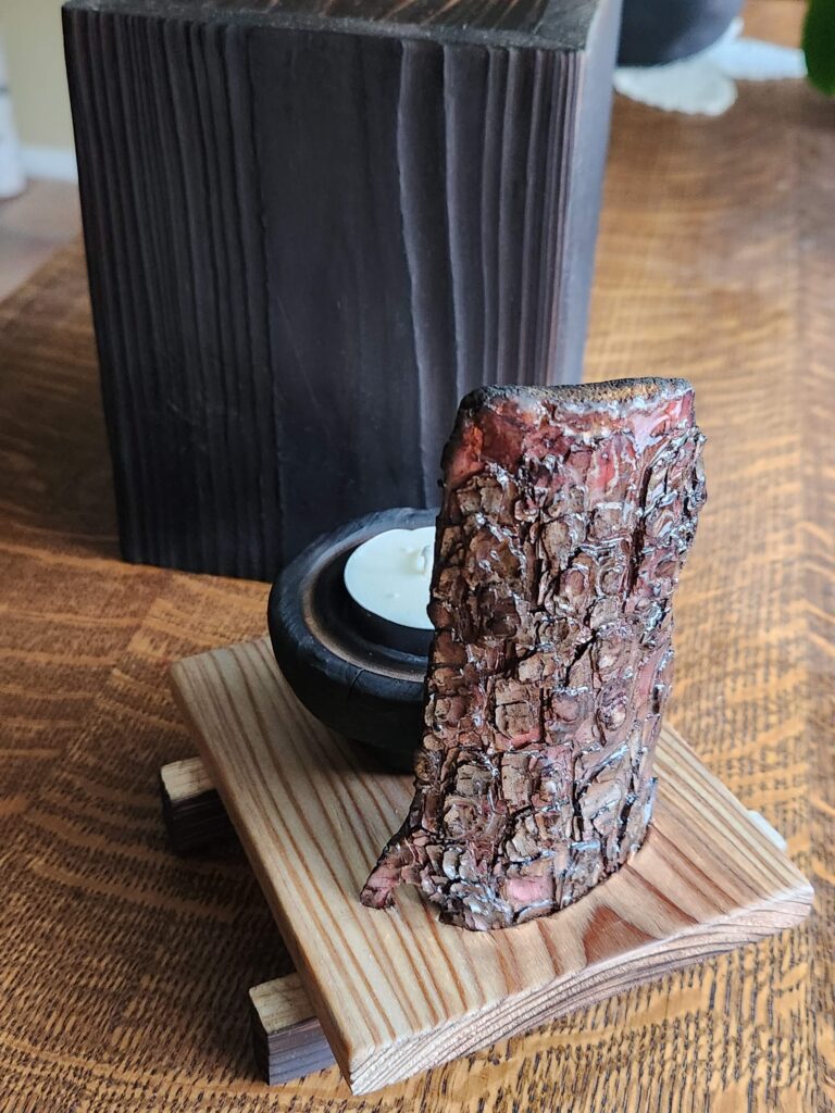 Recycling wood, altar, zen, candle 