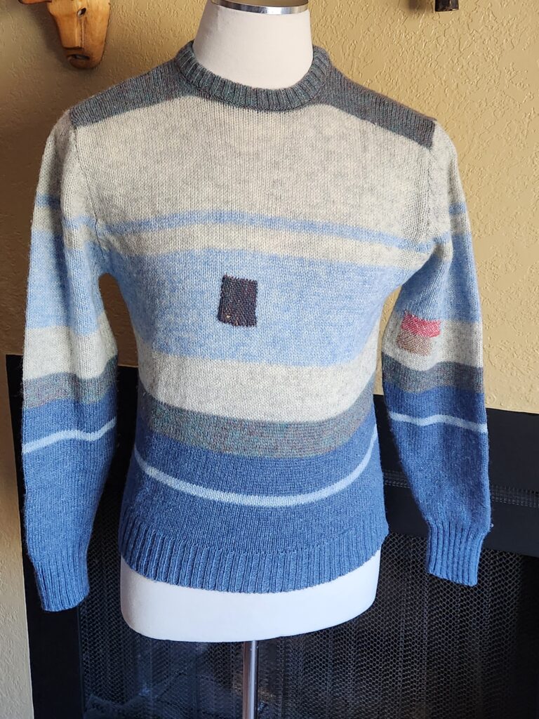 Sweater, upcycling, visible mending
