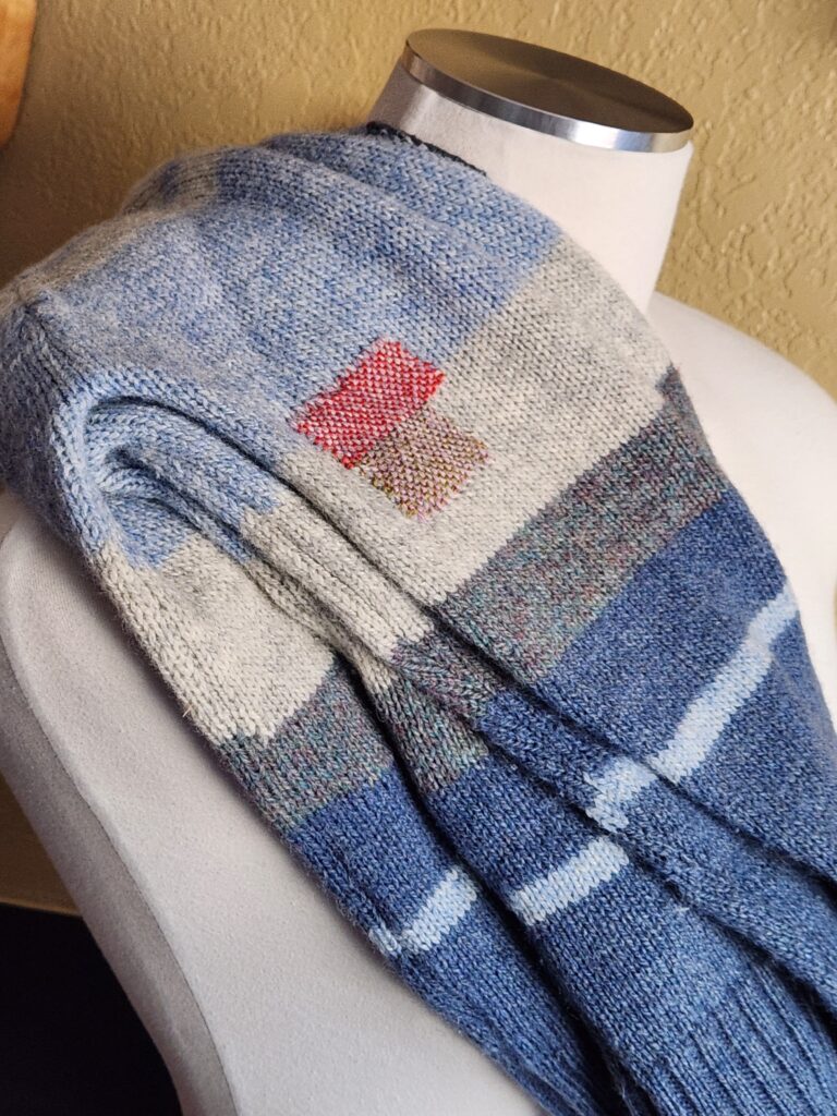 sweater, visible mending, wool, upcycling